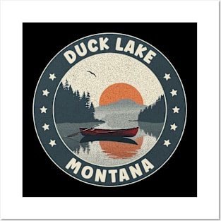 Duck Lake Montana Sunset Posters and Art